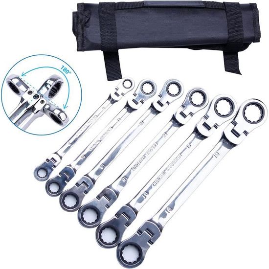 Jeu De Clés Polygonales à Cliquet 4 En 1 - 5 Pcs/pochette | Bricomarché