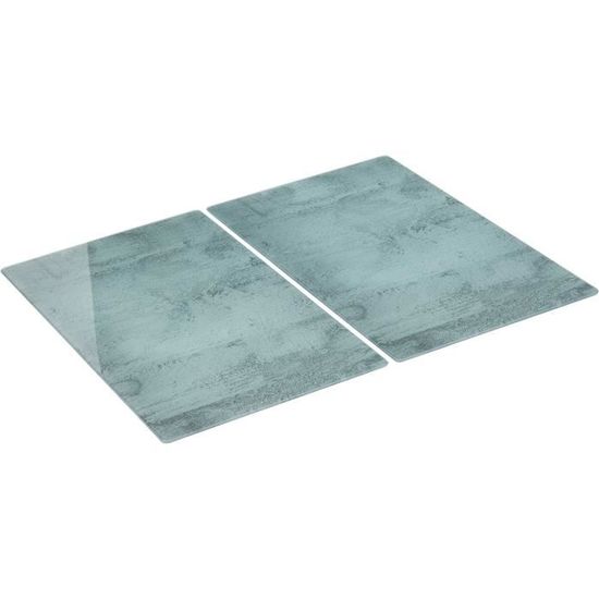 kesper Multi - Lot de 2 plaques à découper en verre Ristorante/plaques de cuisson/protection anti-éclaboussures