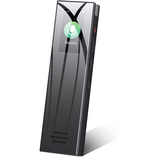 Enregistreur Vocal AI, Enregistreur Vocal, Contrôle Par Application, Prise De Notes AI, Transcription Et Résumé De L'IA, Prend En Charge 144 Langues, Mémoire De 64 Go, Enregistreur Audio Pour