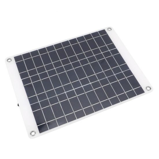 Panneau Solaire 50W Monocristallin - Câble 3m Avec Clips Batterie - Parfait Camping, Randonnée - 6