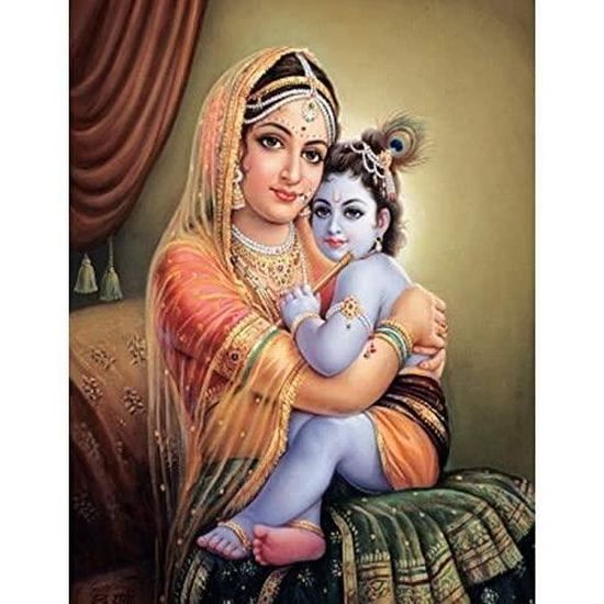 5d Diy Diamant Peinture Krishna Art Indien Dieu Hindou Figure Diamant Broderie Hindou Religieux 30x40cm Q Cdiscount Maison