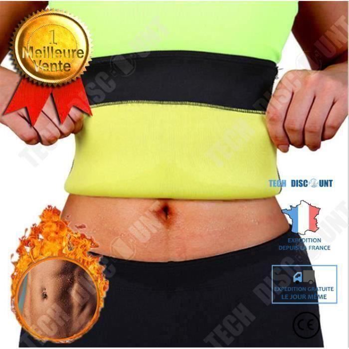 Ceinture de sudation minceur et ventre plat en neoprene fitness shaper Ceinture abdominale auto chauffante M COSwk31388