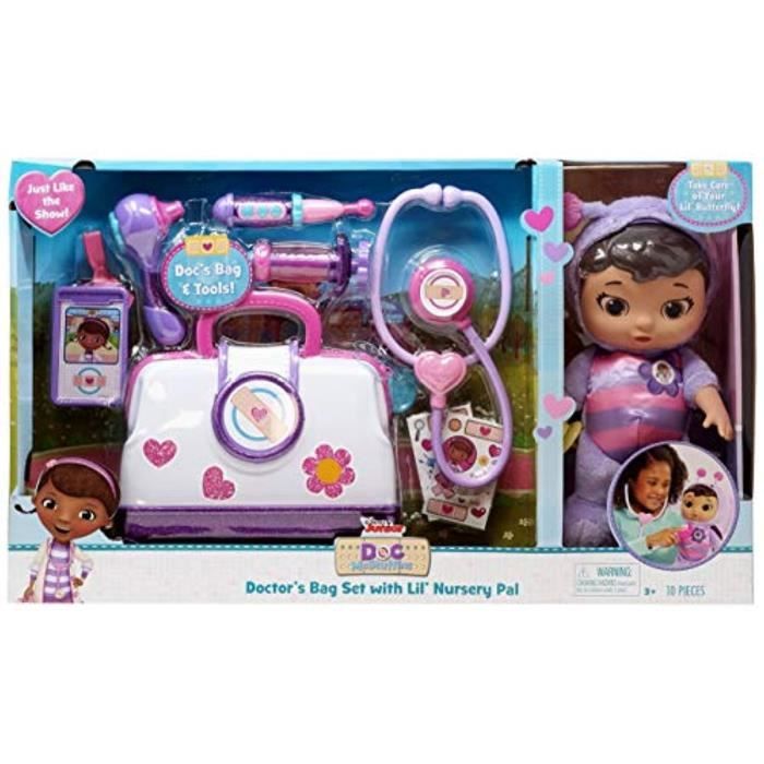 Poupee L13NZ Doc Mcstuffin Pet Rescue Doctor's Bag Set avec ensemble de jeu Lil 'Nursery Pal