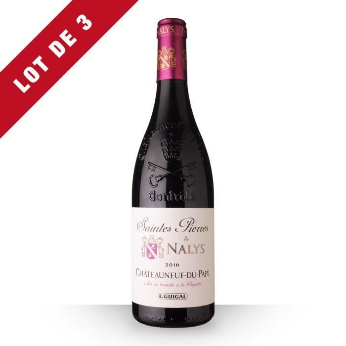 Lot de 3 - Saintes Pierres de Nalys 2016 AOC Châteauneuf-du-Pape - 3x75cl - Vin Rouge