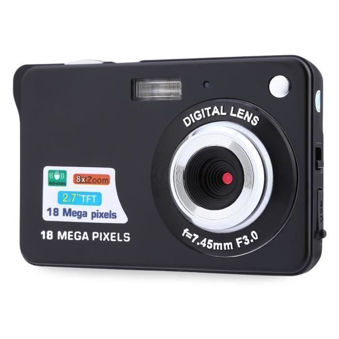18MP HD 2,7 pouces TFT anti-vibration 8X appareil photo zoom numérique