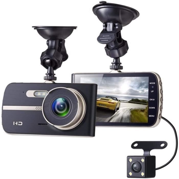 4 Pouces FHD 1080P DVR CameRa Double Objectif Vision Nocturne G-Capteur Vue ArrieRe Enregistreur Automatique Dash Cam Enregist,301