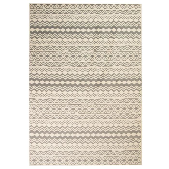 Tapis Salon Vintage Rectangle 180 x 280 cm Beige-Gris d'extérieur-d'intérieur_Camsoos
