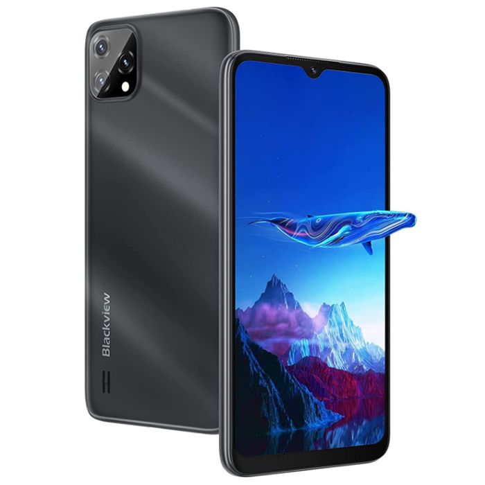 Smartphone Blackview A55 Pro 4Go + 64Go 6.53 Pouces 5MP + 13MP 4780mAh Android 11 Double SIM GPS Téléphone Portable - Noir