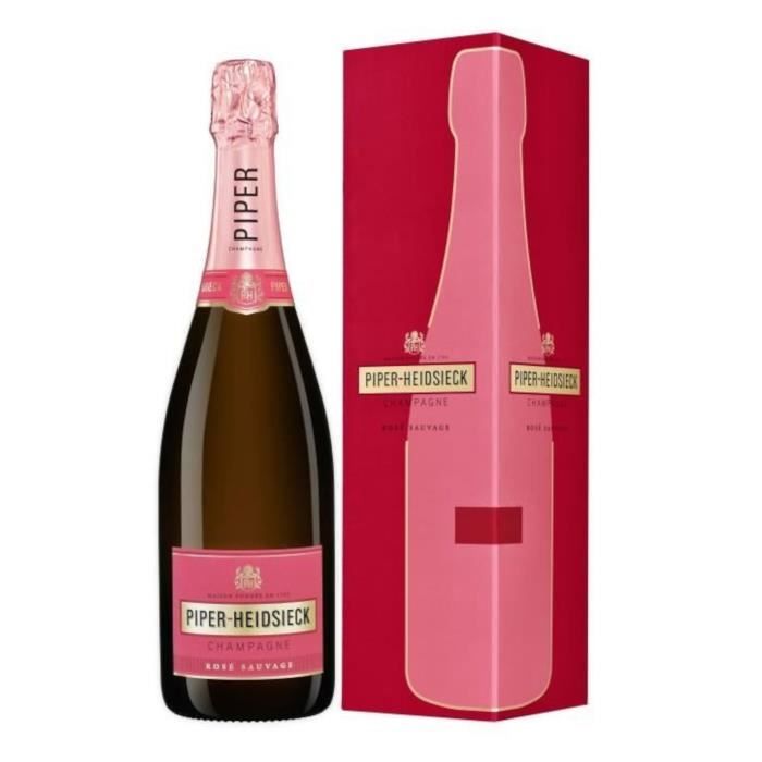 Champagne Piper Heidsieck Rosé Sauvage avec étui - 75 cl