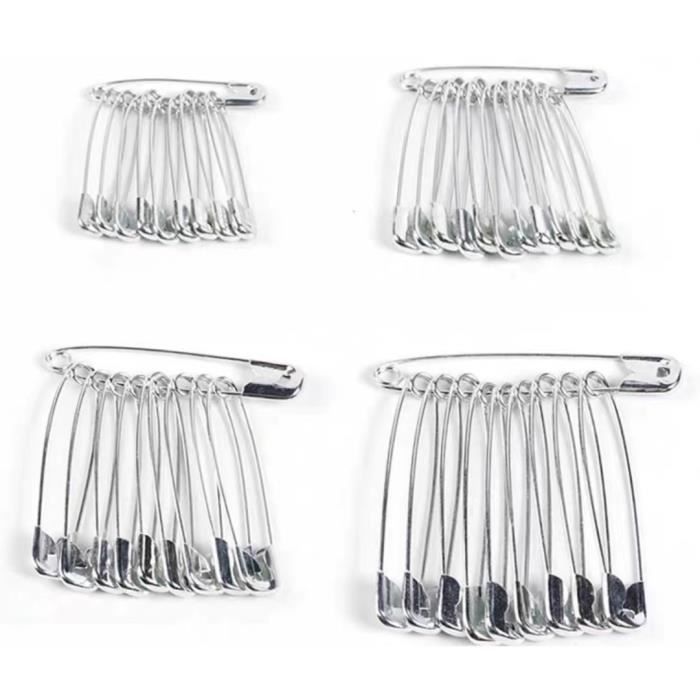 Paquet de125 Pcs Epingles à Nourrice Plusieurs Tailles Assorties Pratique