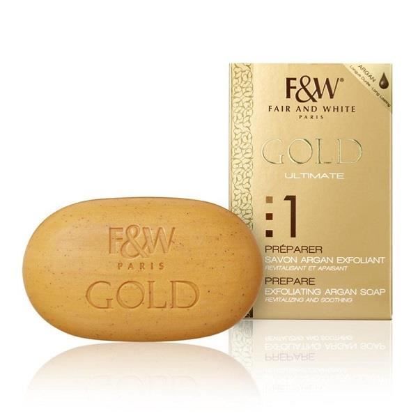 Fair & White Gold Exfoliating Soap with Argan Oil 200g