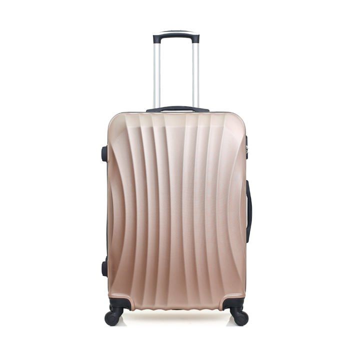 HERO – VALISE GRAND FORMAT - ABS – 70cm – 4 roues – MOSCOU-A – ROSE DORE