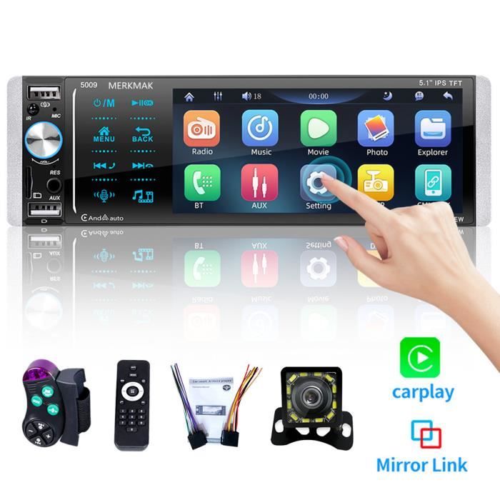 MERKMAK Autoradio Navigation GPS Android 8.0 Quad Core 10.1 inch Écran Tactile Complet Lecteur Stéréo de Voiture