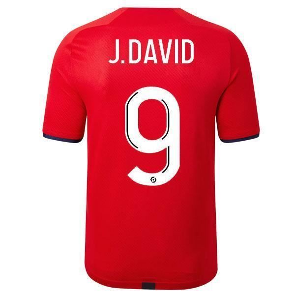 Nouveau Maillot de Foot J.DAVID 9 Lilles LOSCS 2021 2022 Pas Cher pour Homme