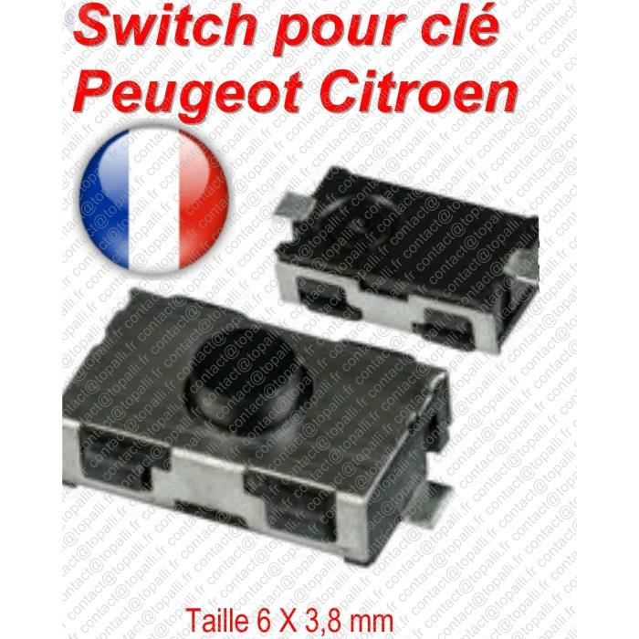 Switch bouton clé télécommande plip Peugeot 206 10