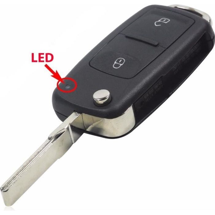 CLE PLIP Volkswagen Golf Polo Passat Bora Touran Cady Jetta 2 boutons COQUE N°2 @Pro-Plip