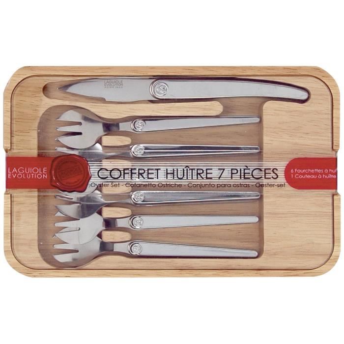 TARRERIAS BONJEAN Coffret en bois 7 pièces inox pour huîtres