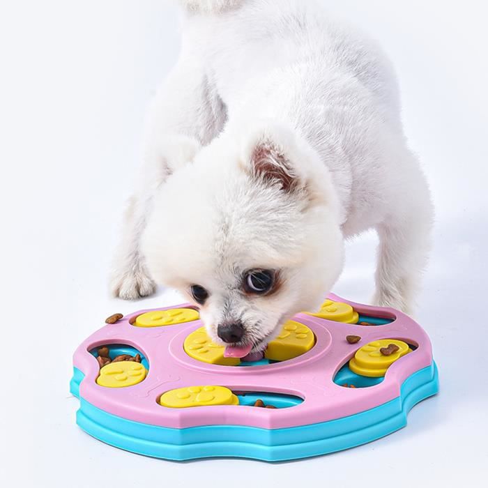 NEUF Gamelle Anti glouton, chien manger lentement bol croquette eau chat, aliment digestion lente Rose DQ FRANCE