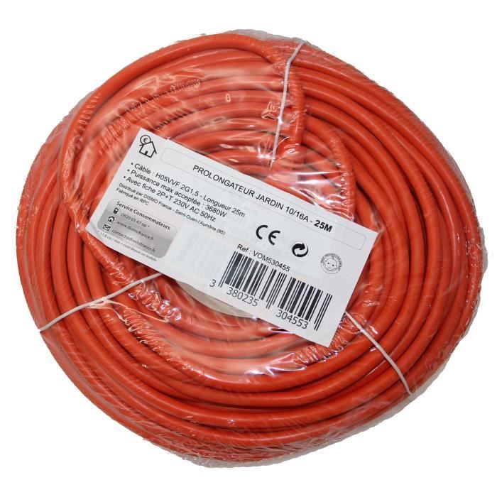 VOLTMAN Rallonge électrique jardin - 10 - 16 A - 25m