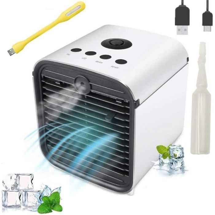 Climatiseur Mobile TedGem 3-en-1 : Ventilateur, Humidificateur, Refroidisseur D'air - Gris