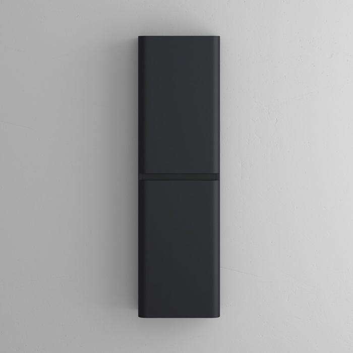 Mai & Mai Meuble de Salle de Bains Meuble Colonne de Rangement Murale Armoire Haute 35x20x120cm Noir Mat Lucca