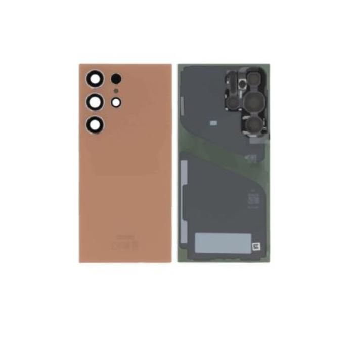 Cache Batterie Vitre Arrière Premium Ambre pour Samsung Galaxy S24 Ultra 5G S928 - vue 2