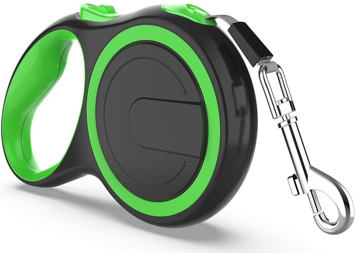 Comparer les prix de Laisse Chien Enrouleur 8M pour Gros Chien - Vert - Rétractable - Frein à Une Main - Pause - Verrouillage