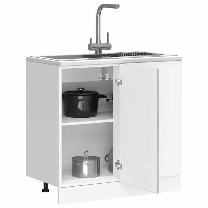 SALE 2025Commode bahut cuisine - Meuble bas du lavabo - Sonoma gris - bois dingénierie 27 5 Kg 2907