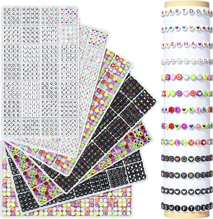 Kit de création de bijoux - ARTDOT - Bracelets damitié - 9800 perles multicolores - À partir de 6 ans - Mixte