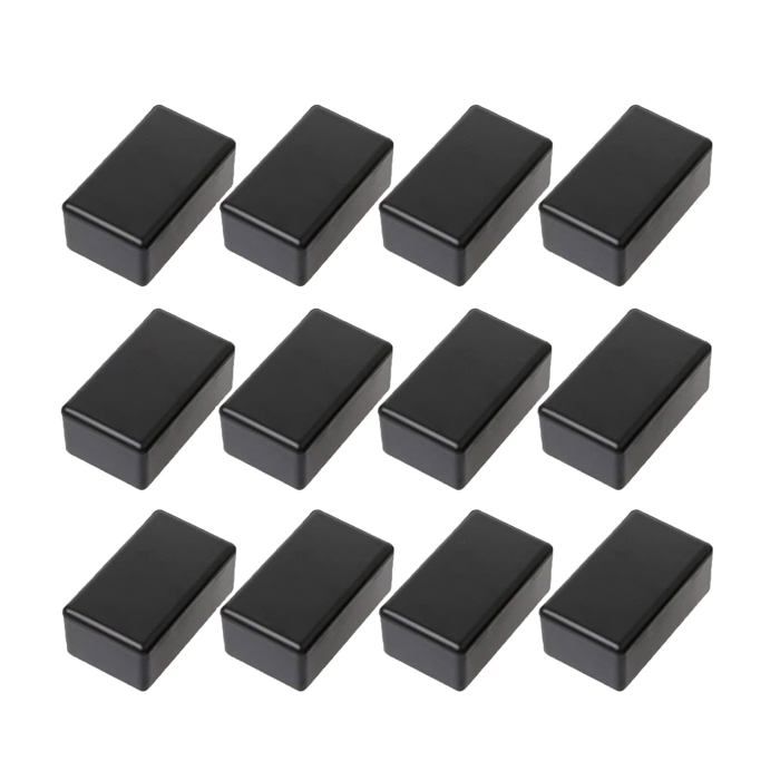 Lot De 2 Boîtiers Projet Noirs - Boîte Jonction Plastique Électrique Pour Circuits Imprimés Et Électronique