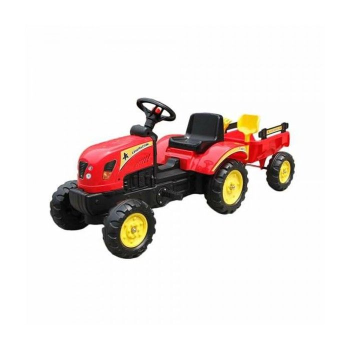 Tracteur et remorque Peg Perego pour enfants Case IH - Pédales entraînées par chaîne - Rouge Tracteur et remorque Peg Perego pour enfants Case IH - Pédales entraînées par chaîne - Rouge