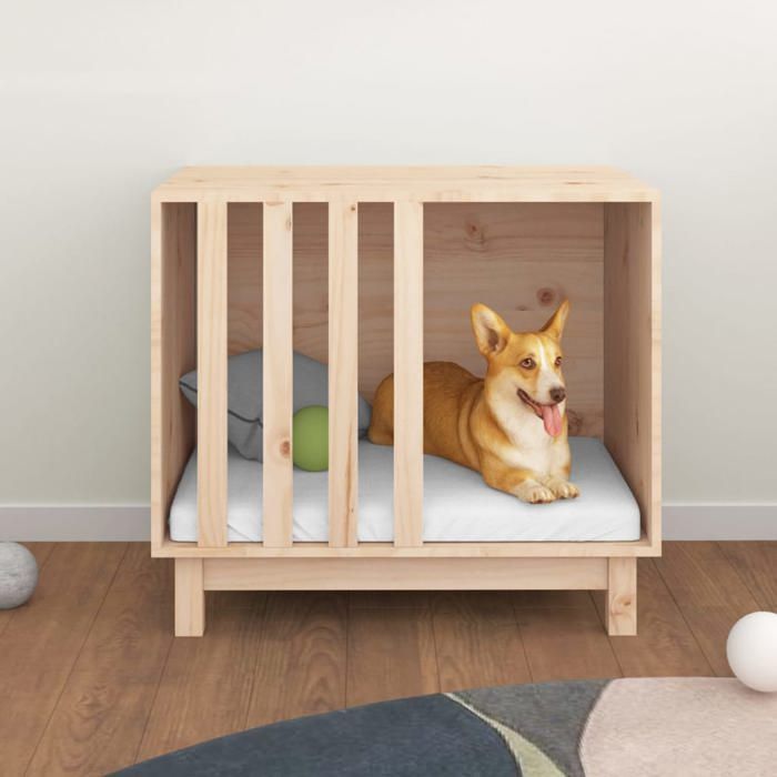 Meilleurs prix pour Clarence - TOP* Meuble/Maison/ Niche pour chien 70x50x62 cm - naturel magnifique - Bois de pin massif EU4216