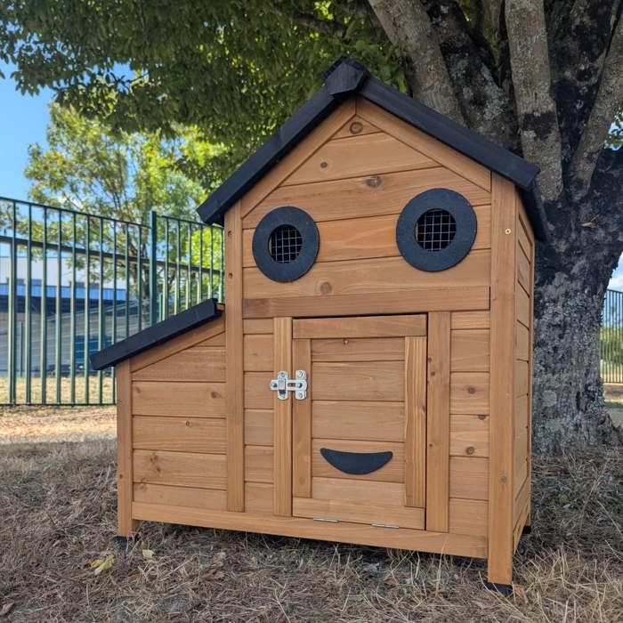 Meilleurs prix pour Poulailler Mini Burma jusquà 2 poules toit shingle noir Bois