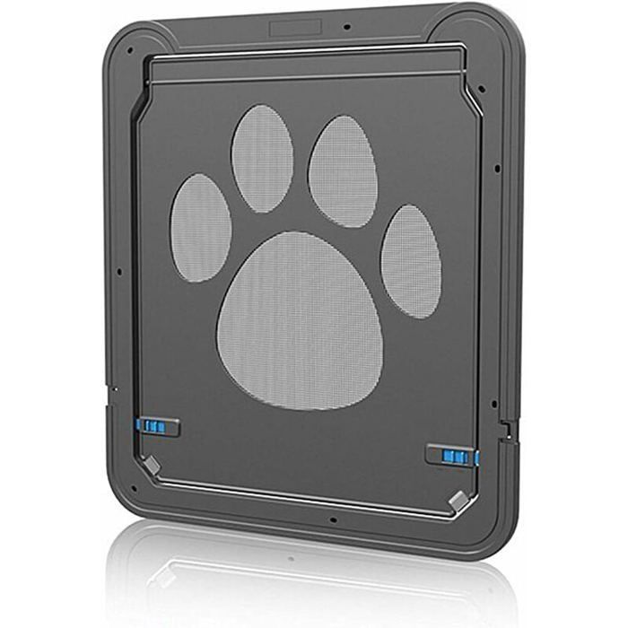 Chatire pour Chat Porte de Chat avec Serrure Chatire Verrouillable en ABS Facile Installer Noir