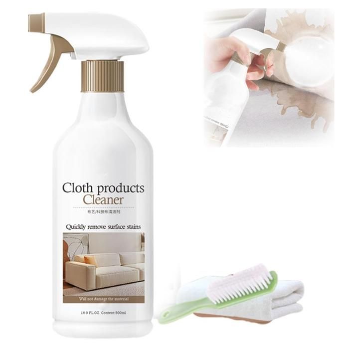 Spray nettoyant sans lavage 500 ml pour canapé nettoyant pour canapé en microfibre kit de nettoyage sans eau pour canapé en tissu