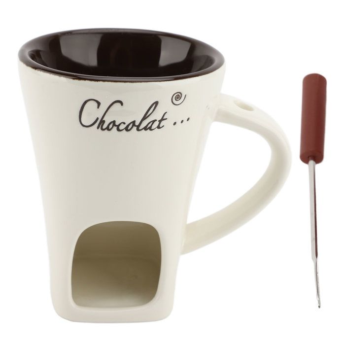 TIMIFIS Tasse à Fondue Tasse à Fondue En Chocolat Tasse à Fondue En Céramique Pour La Maison Cuisinière à Fondre Bougie Chauffe-Tasse Bouteille D'Eau Gadgets De Cuisine