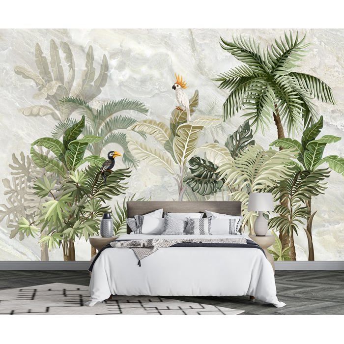 Papier Peint Panoramique Plantes De Jungle Tropicale Papier Peint 3D ...