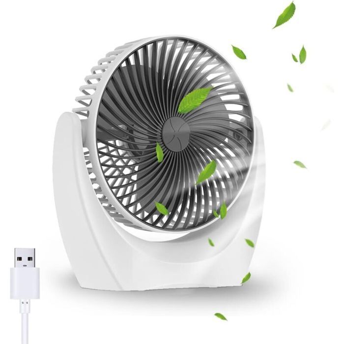 GABRIELLE ventilateur de bureau USB ventilateur silencieux portable mini ventilateur puissant 3 Vitesse petit ventilateur table - Zynexdd