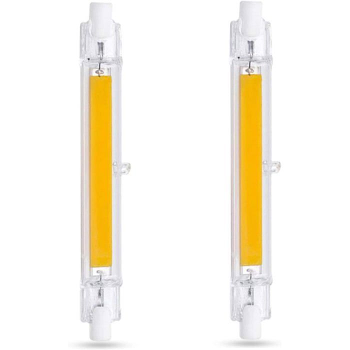 Ampoule LED R7S 118mm -HAWUJ- 2pcs 20W 6000K 2000lm non dimmable COB mince - pour lampe murale et sol Ampoule LED R7S 118mm -HAWUJ- 2pcs 20W 6000K 2000lm non dimmable COB mince - pour lampe murale et sol