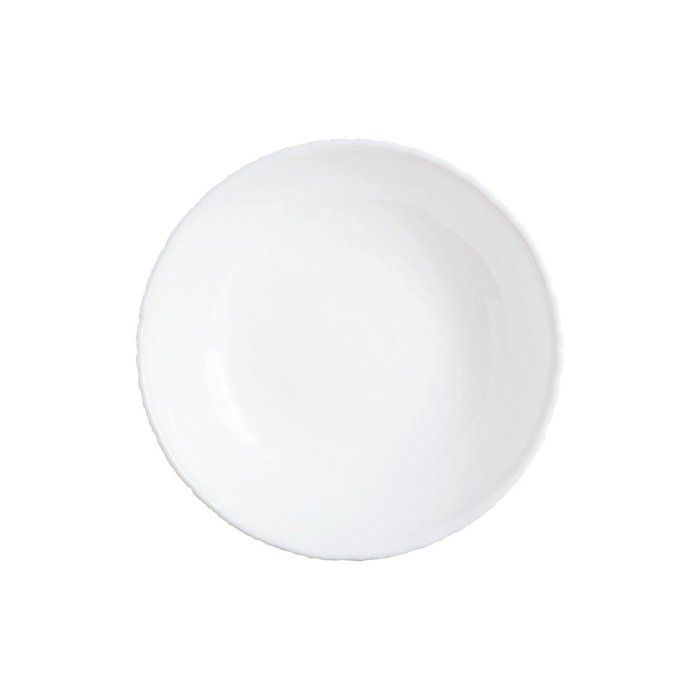 6 assiettes creuses blanches 21cm Ammonite - Luminarc - Verre opale extra résistant 6 assiettes creuses blanches 21cm Ammonite - Luminarc - Verre opale extra résistant