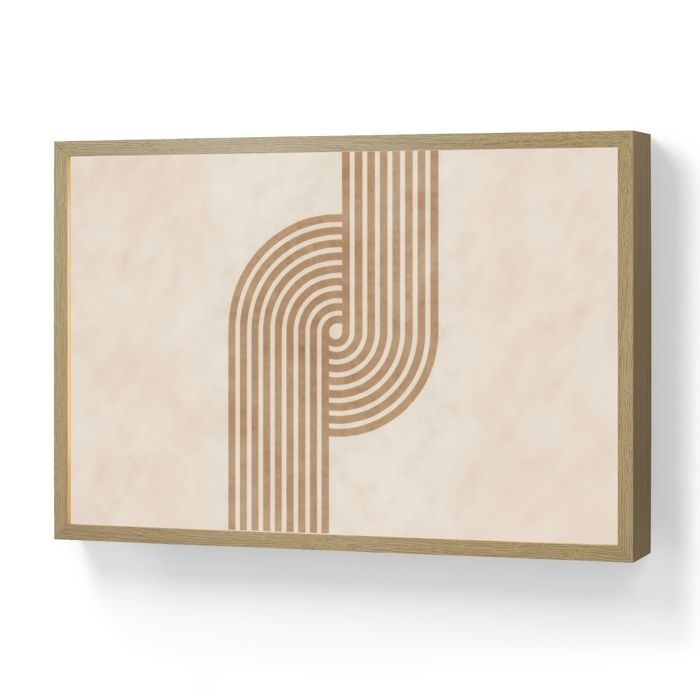 Applique Murale LED - Lampe de Chevet Murale Design - Motif Courbe symétrique - Couleur cuivre 60x40 cm Couleur Beige - OnlyWow
