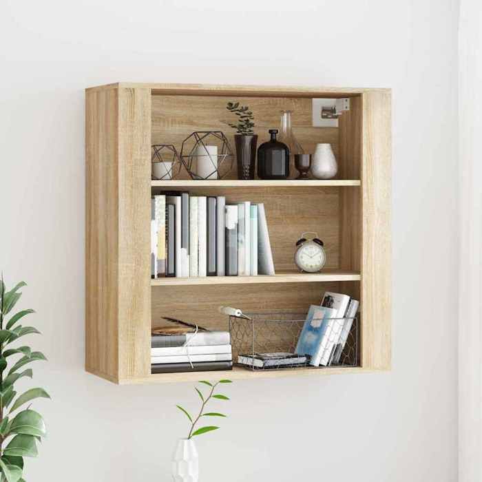 Beige Armoire murale Chêne sonoma 80x33x80 cm Bois dingénierie - Meuble Rangement LV33785