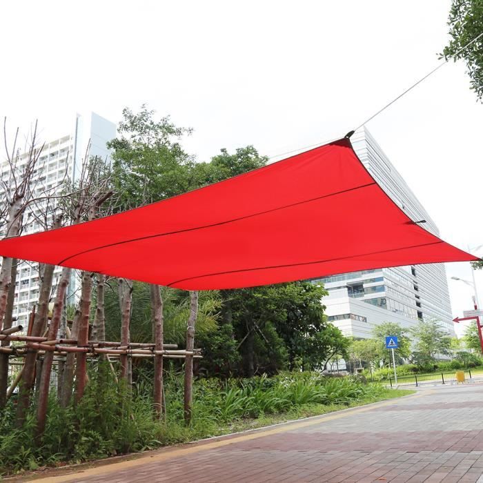 Voile D Ombrage Rectangulaire Auvent A L Ombre Impermeable Auvent Au Soleil Auvent De Jardin 4 5 5m Rouge Tam Achat Vente Voile D Ombrage Voile D Ombrage Rectangulaire Cdiscount