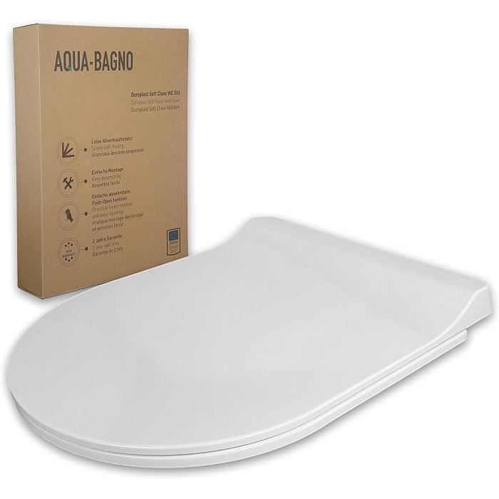 Abattant WC - Universel - Duroplast - Frein de chute - Facile à entretenir - Blanc Abattant WC - Universel - Duroplast - Frein de chute - Facile à entretenir - Blanc