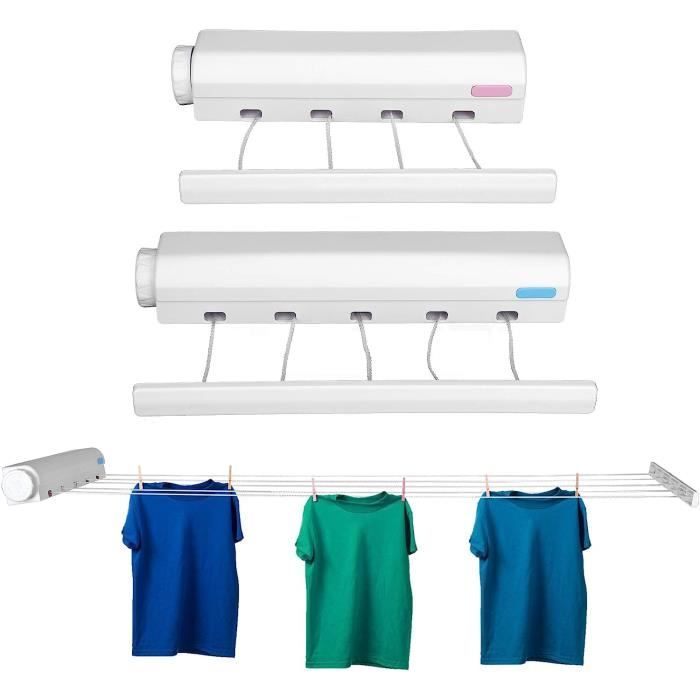 48 Pinces à Linge + 2 Paniers De Rangement - Antidérapantes Résistantes Au Vent - Multicolores - Intérieur/Extérieur