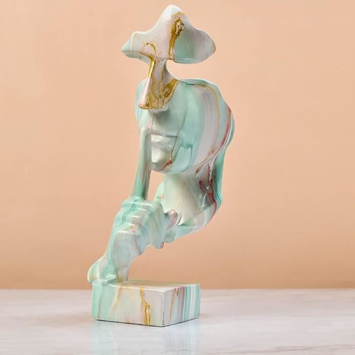 Statue Ange Murale En Résine Dorée Rétro - Décoration Suspendue 8.5x7.5x3 Cm - Ornement Pour Intérieur/Extérieur