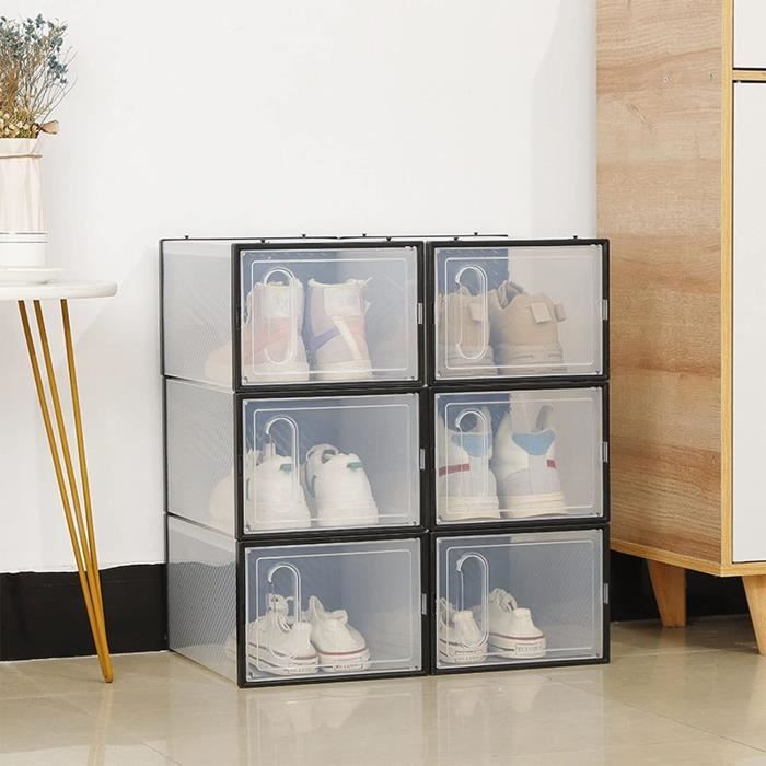 Meuble à Chaussures HANAE 3 Portes Avec Cannage Naturel - 18 Paires De Rangement + étagères Latérales - 86,5x24x133,5 Cm - IDMarket