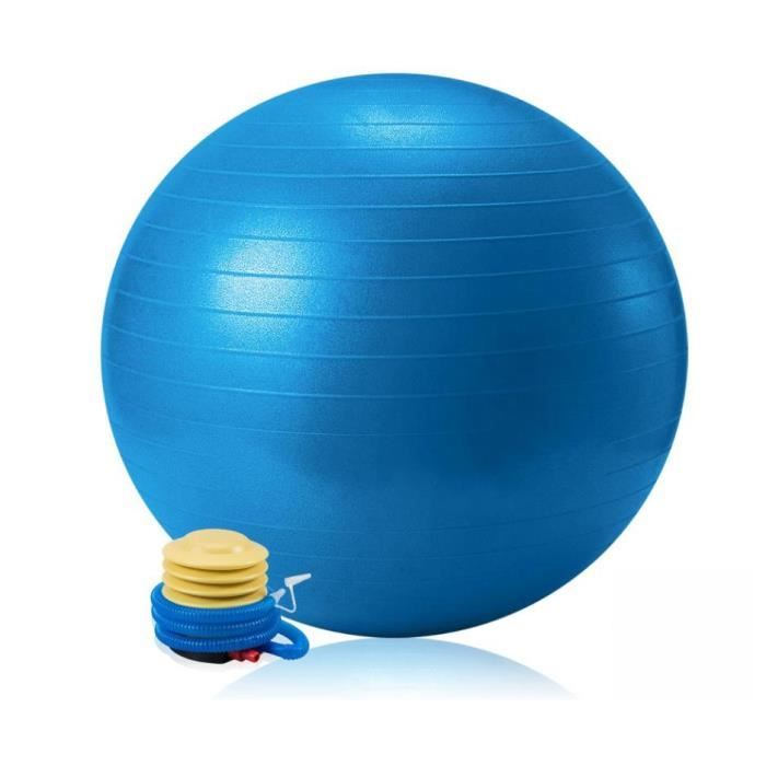 Ballon Gym 65 cm avec Pompe - Ballon Grossesse 65 cm Ballon Ergonomique Bureau - Swiss Ball antidérapant Sitting Ball équilibre