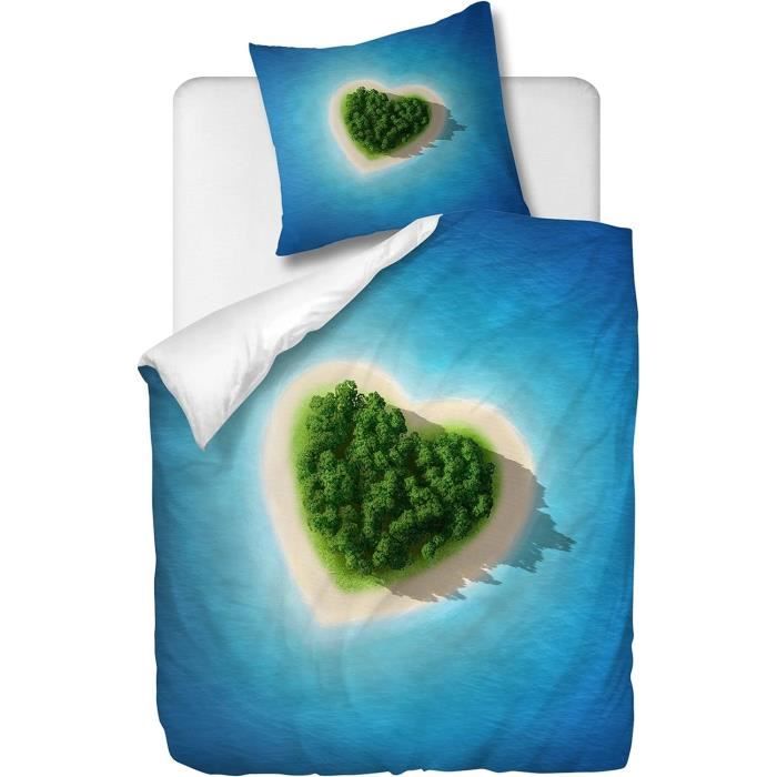 Haut De Couette Inachevé 'I Love You' - Rouge Country Et Crème - 42x44 Pouces - Fait Main US
