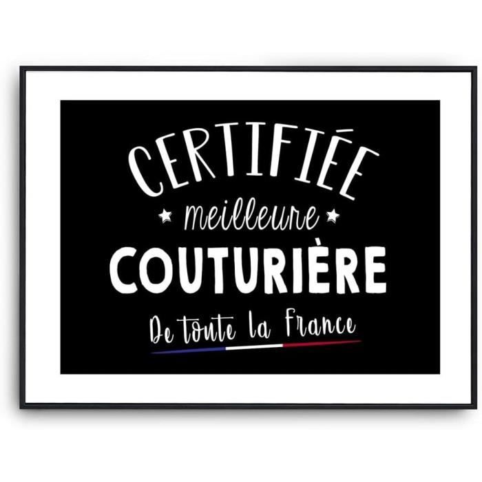 Affiche Couturière Femme Métier Meilleure De France Poster Tableau Métier Humour Pour